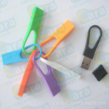 plastic colorful sign clip appearance usb disk 4GB book clip gifts bookmarks